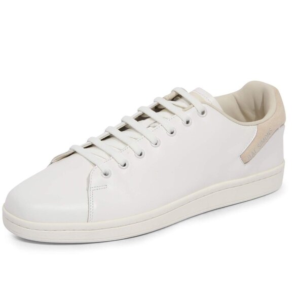 RAF SIMONS (RUNNER) ORION White Leather 1133 Mens 44 EUR US 11 UK 10 Taupe - Picture 1 of 8